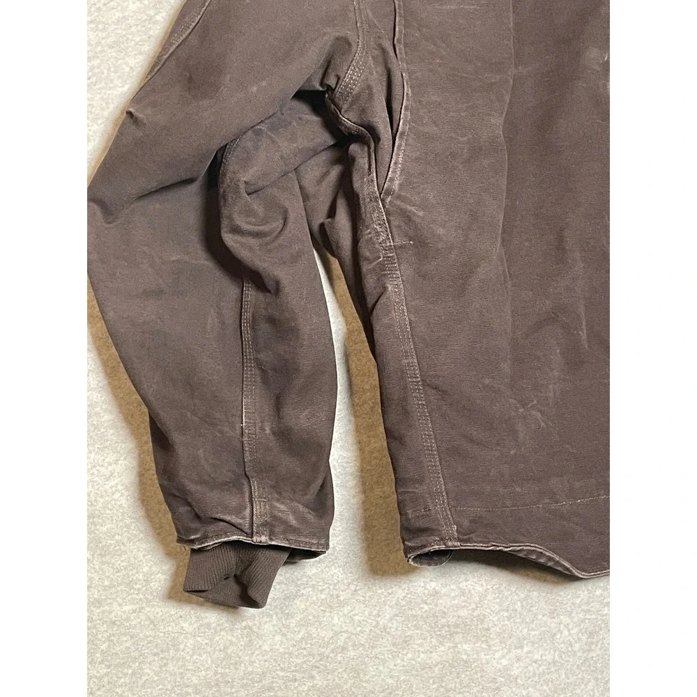 Carhartt J141 DKB Sandstone Sierra Jacket Sherpa Lined Dark Brown Mens 2XL Reg